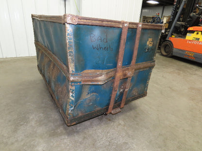 Vintage Sutliff Tobacco Rolling Cart Factory Bin Steampunk Basket Storage Blue