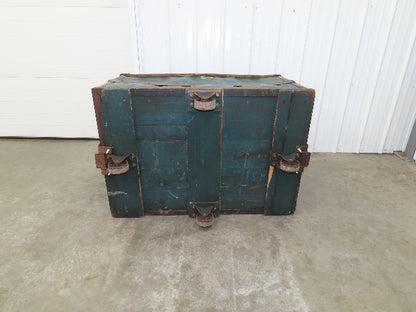 Vintage Sutliff Tobacco Rolling Cart Factory Bin Steampunk Basket Storage Blue