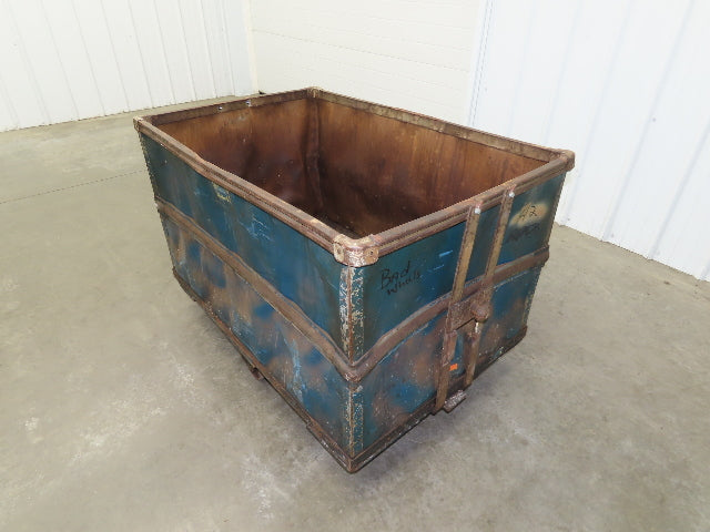 Vintage Sutliff Tobacco Rolling Cart Factory Bin Steampunk Basket Storage Blue