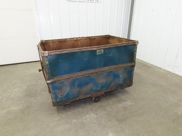 Vintage Sutliff Tobacco Rolling Cart Factory Bin Steampunk Basket Storage Blue