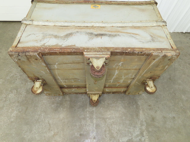 Tobacco Rolling Cart Factory Bin Steampunk Storage Sutliff Vtg Gray