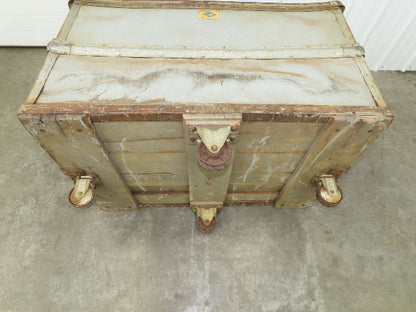 Tobacco Rolling Cart Factory Bin Steampunk Storage Sutliff Vtg Gray