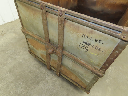 Tobacco Rolling Cart Factory Bin Steampunk Storage Sutliff Vtg Gray
