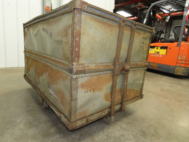 Tobacco Rolling Cart Factory Bin Steampunk Storage Sutliff Vtg Gray