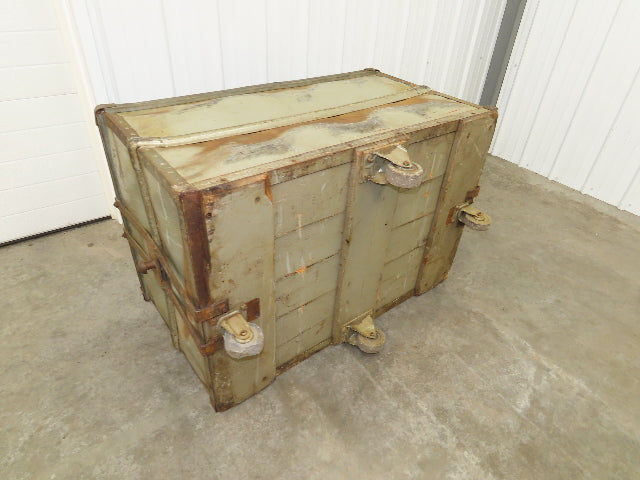 Tobacco Rolling Cart Factory Bin Steampunk Storage Sutliff Vtg Gray