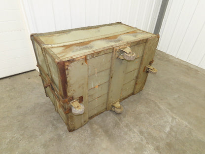 Tobacco Rolling Cart Factory Bin Steampunk Storage Sutliff Vtg Gray