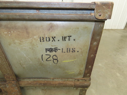 Tobacco Rolling Cart Factory Bin Steampunk Storage Sutliff Vtg Gray