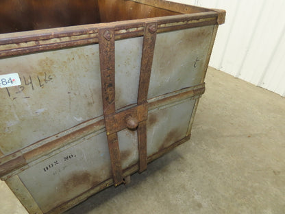Tobacco Rolling Cart Factory Bin Steampunk Storage Sutliff Vtg Gray