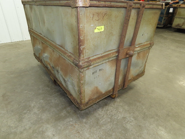 Tobacco Rolling Cart Factory Bin Steampunk Storage Sutliff Vtg Gray
