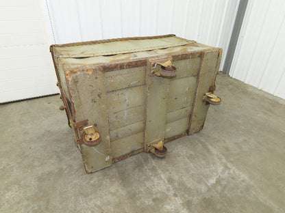 Tobacco Rolling Cart Factory Bin Steampunk Storage Sutliff Vtg Gray