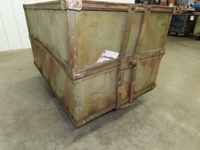 Diamond Fibre Tobacco Rolling Cart Factory Bin Storage Sutliff Vtg Gray