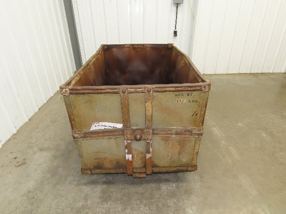 Diamond Fibre Tobacco Rolling Cart Factory Bin Storage Sutliff Vtg Gray