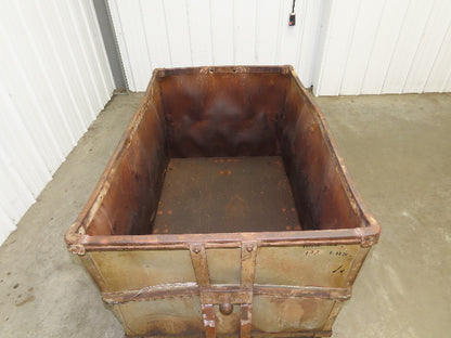 Diamond Fibre Tobacco Rolling Cart Factory Bin Storage Sutliff Vtg Gray