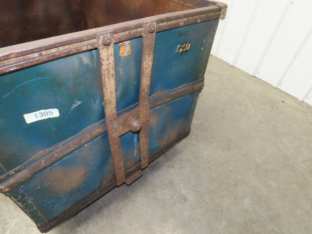 Vintage Sutliff Tobacco Rolling Cart Factory Bin Steampunk Basket Storage Blue