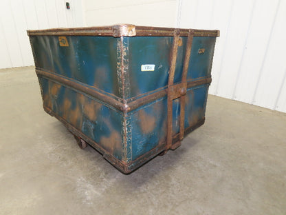 Vintage Sutliff Tobacco Rolling Cart Factory Bin Steampunk Basket Storage Blue
