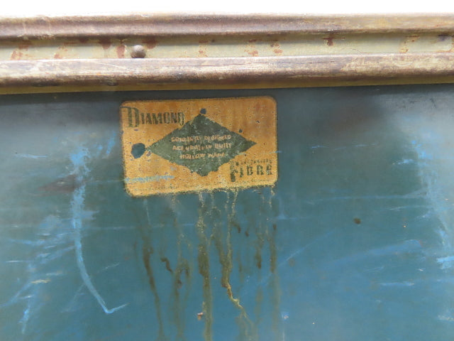 Vintage Sutliff Tobacco Rolling Cart Factory Bin Steampunk Basket Storage Blue