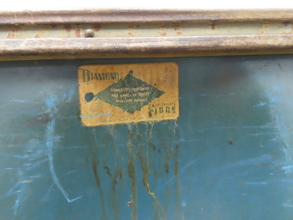 Vintage Sutliff Tobacco Rolling Cart Factory Bin Steampunk Basket Storage Blue