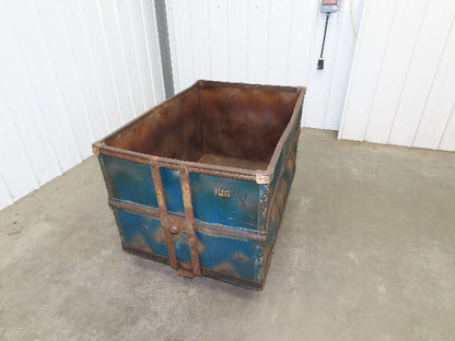 Vintage Sutliff Tobacco Rolling Cart Factory Bin Steampunk Basket Storage Blue