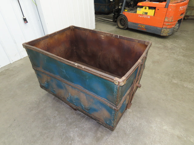Vintage Sutliff Tobacco Rolling Cart Factory Bin Steampunk Basket Storage Blue