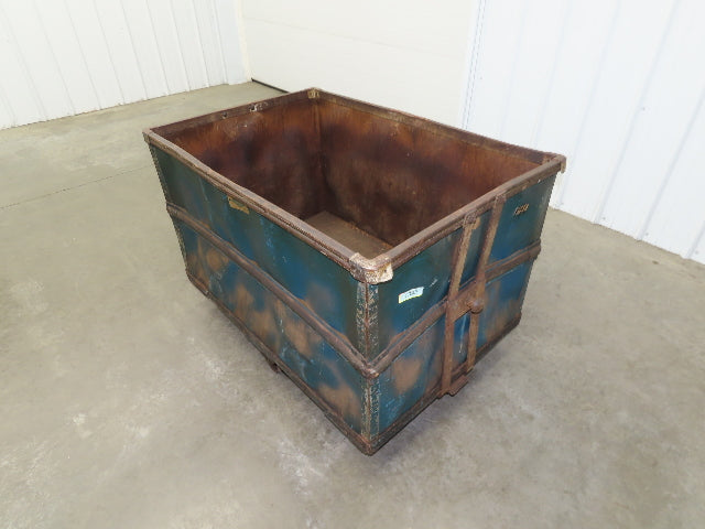 Vintage Sutliff Tobacco Rolling Cart Factory Bin Steampunk Basket Storage Blue