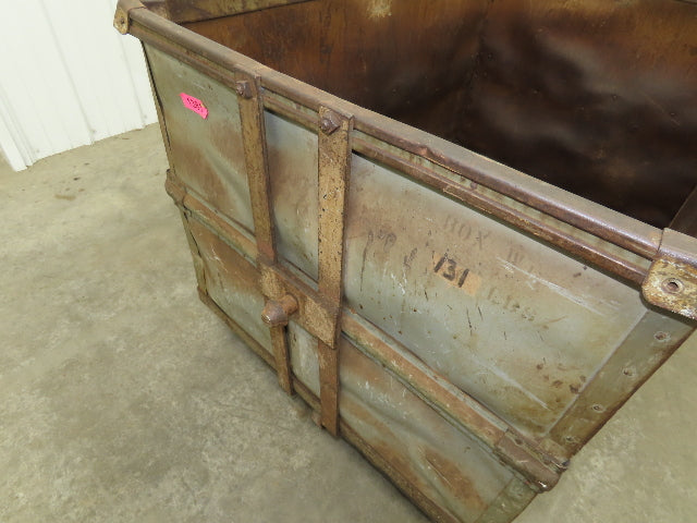 Diamond Fibre Tobacco Rolling Cart Factory Bin Storage Sutliff Vtg Gray