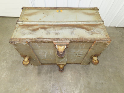 Diamond Fibre Tobacco Rolling Cart Factory Bin Storage Sutliff Vtg Gray
