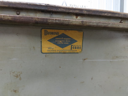 Diamond Fibre Tobacco Rolling Cart Factory Bin Storage Sutliff Vtg Gray