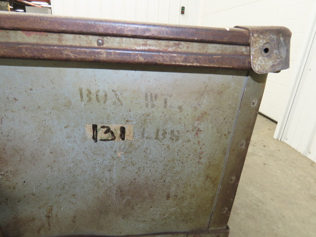 Diamond Fibre Tobacco Rolling Cart Factory Bin Storage Sutliff Vtg Gray