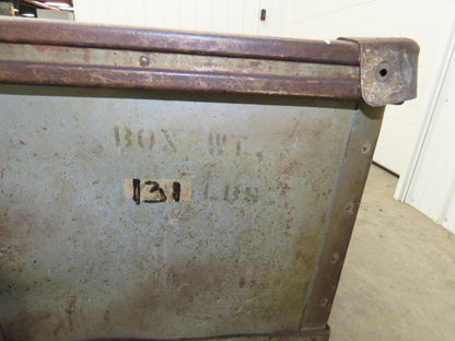 Diamond Fibre Tobacco Rolling Cart Factory Bin Storage Sutliff Vtg Gray
