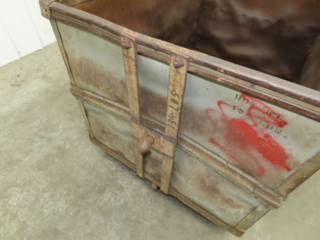 Diamond Fibre Tobacco Rolling Cart Factory Bin Storage Sutliff Vtg Gray