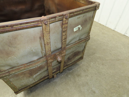 Diamond Fibre Tobacco Rolling Cart Factory Bin Storage Sutliff Vtg Gray