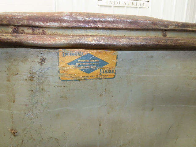 Diamond Fibre Tobacco Rolling Cart Factory Bin Storage Sutliff Vtg Gray