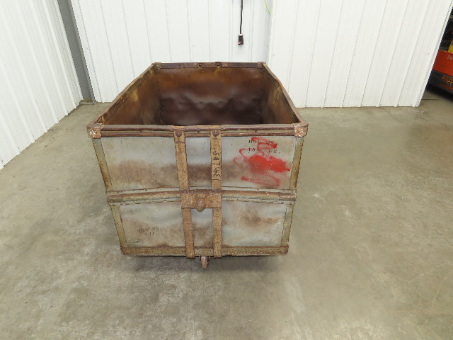 Diamond Fibre Tobacco Rolling Cart Factory Bin Storage Sutliff Vtg Gray