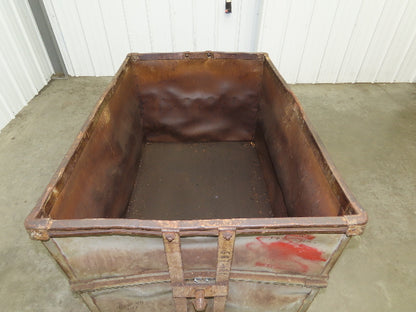 Diamond Fibre Tobacco Rolling Cart Factory Bin Storage Sutliff Vtg Gray