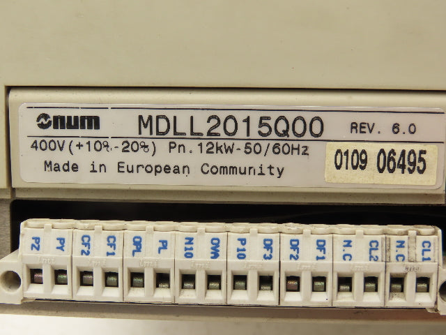 Num MDLL2015Q00 PLC Power Supply Module 12kW 400VAC Rev 6