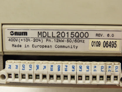 Num MDLL2015Q00 PLC Power Supply Module 12kW 400VAC Rev 6