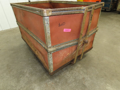 InsulFab Plastics Tobacco Rolling Cart Factory Bin Basket Storage Sutliff Red