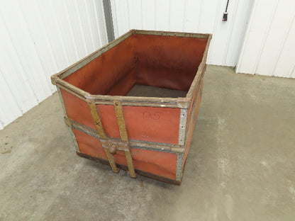 InsulFab Plastics Tobacco Rolling Cart Factory Bin Basket Storage Sutliff Red