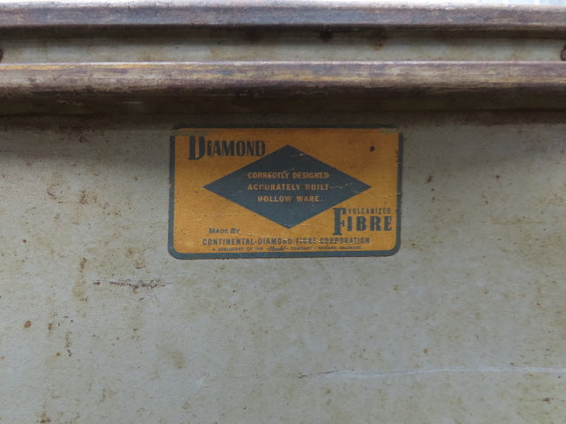 Diamond Fibre Tobacco Rolling Cart Factory Bin Storage Sutliff Vintage Gray