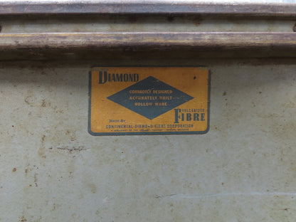 Diamond Fibre Tobacco Rolling Cart Factory Bin Storage Sutliff Vintage Gray