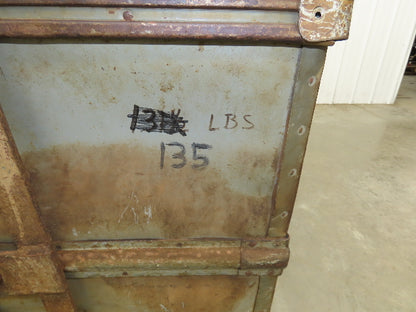 Diamond Fibre Tobacco Rolling Cart Factory Bin Storage Sutliff Vintage Gray