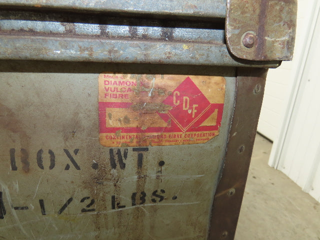 Diamond Fibre Tobacco Rolling Cart Factory Bin Storage Sutliff Vintage Steampunk