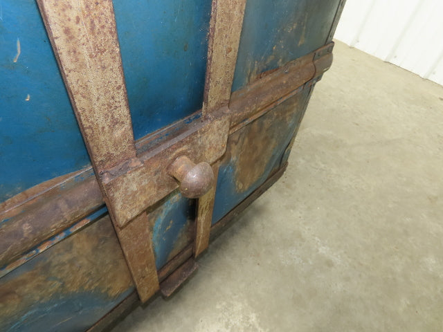 Vintage Tobacco Rolling Cart Factory Bin Steampunk Basket Storage Blue Sutliff