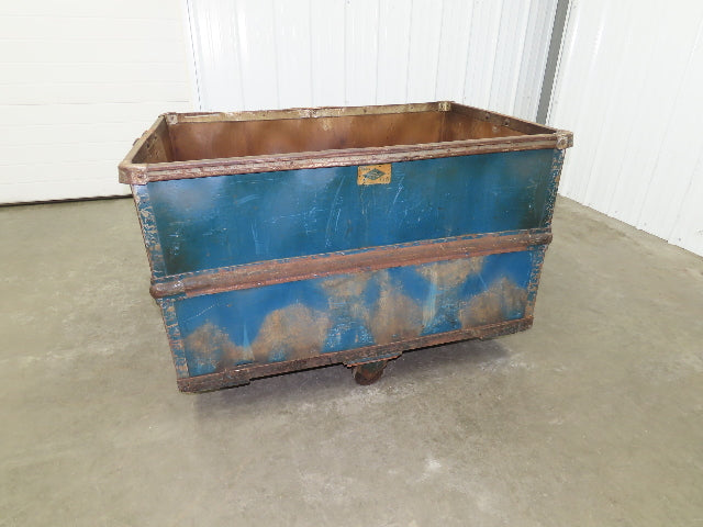 Vintage Tobacco Rolling Cart Factory Bin Steampunk Basket Storage Blue Sutliff