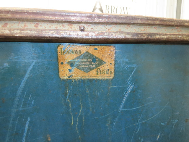 Vintage Tobacco Rolling Cart Factory Bin Steampunk Basket Storage Blue Sutliff