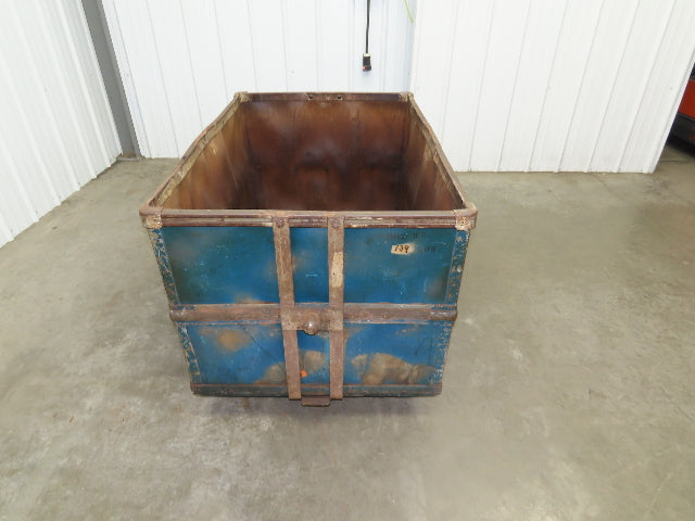 Vintage Tobacco Rolling Cart Factory Bin Steampunk Basket Storage Blue Sutliff