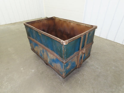 Vintage Tobacco Rolling Cart Factory Bin Steampunk Basket Storage Blue Sutliff