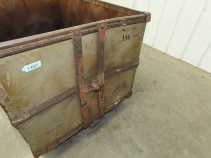 Diamond Fibre Tobacco Rolling Cart Factory Bin Storage Sutliff Vintage Bend Side