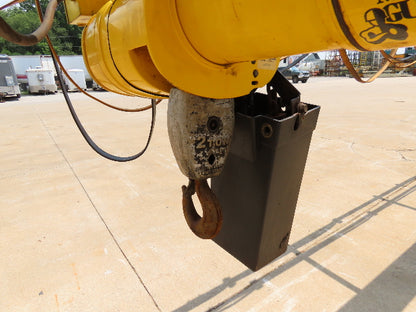 Harrington 2 Ton Top Running Bridge Crane 26' Span 2 Speed Hoist 12' Lift