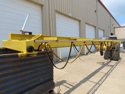 Harrington 2 Ton Top Running Bridge Crane 26' Span 2 Speed Hoist 12' Lift